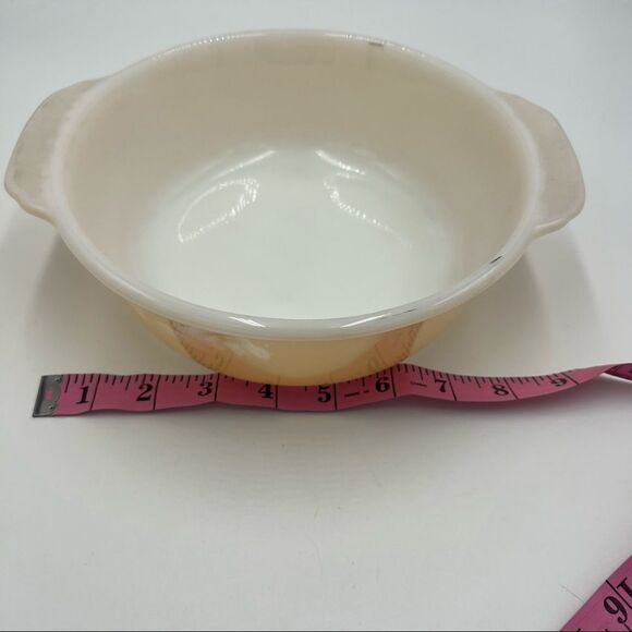 Vintage TM Reg Fire King Casserole Dish Peach Luster 2 qt - Picture 7 of 8